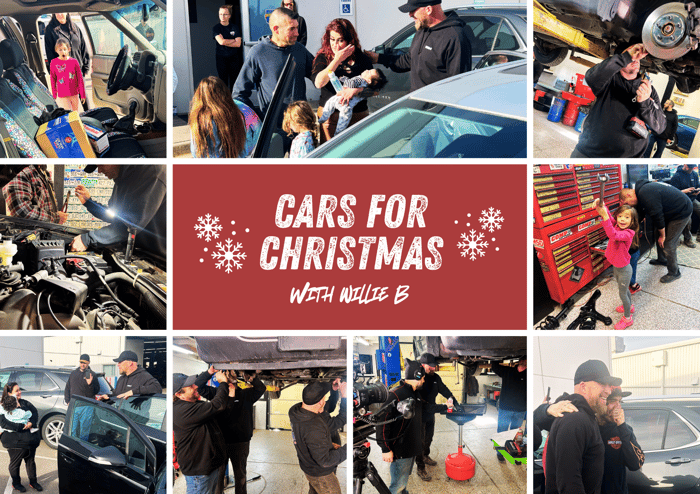 Cars for Christmas collage